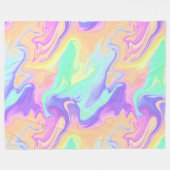 Tie Dye Swirl Pastel Groovy Fleece Deken (Voorkant (Horizontaal))