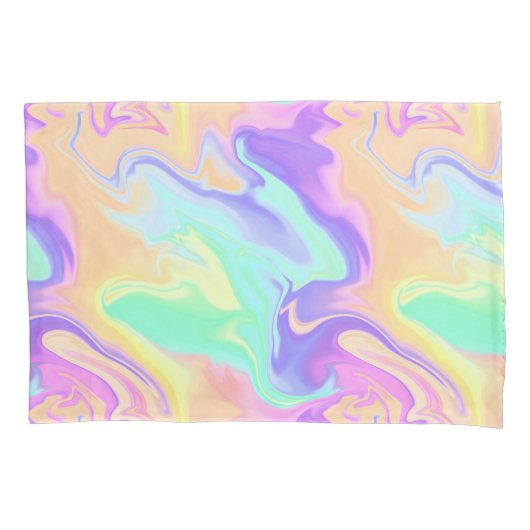 Tie Dye Swirl Pastel Groovy Kussensloop (Voorkant)