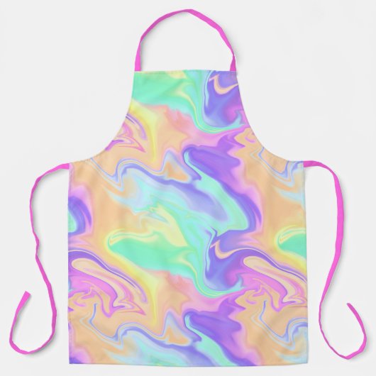 Tie Dye Swirl Pastel Groovy Schort (Voorkant)