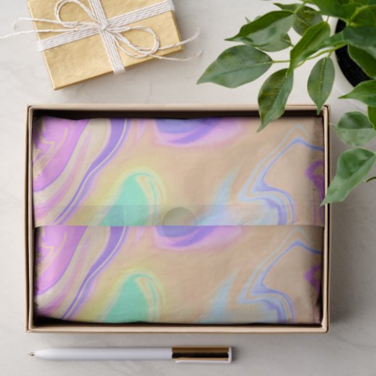 Tie Dye Swirl Pastel Groovy Tissuepapier (Geschenk)