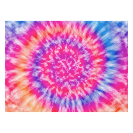 Tie Dye Tafelkleed (Voorkant (Horizontaal))