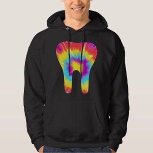 Tie Dye Tandarts Jaren 60 Tandartsassistent Hoodie