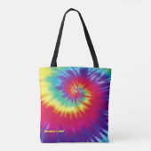 Tie Dye Tas met uw 2-tekst (Achterkant)