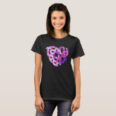 Tie Dye Teach Peace Heart Inspiration Hippie Teach T-shirt (Voorkant volledig)