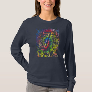Tie Dye Team Kind leraar terug naar school 7e graa T-shirt