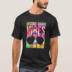 Tie Dye terug naar school 2e klas Vibes eerste dag T-shirt