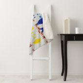 Tie Dye Texture. Shibori Pattern. Maroon, Ivory Ba Sherpa Deken (In situ)