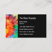 Tie Dye Theme Kleurrijk Abstract Visitekaartje (Voorkant)