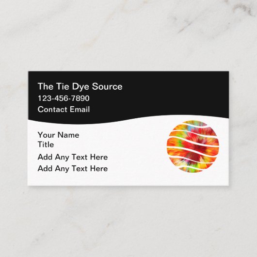 Tie Dye Theme Trendy Business Cards Visitekaartje (Voorkant)