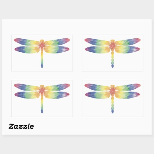 Tie Dye Thick Dragonfly Sticker (Vel)