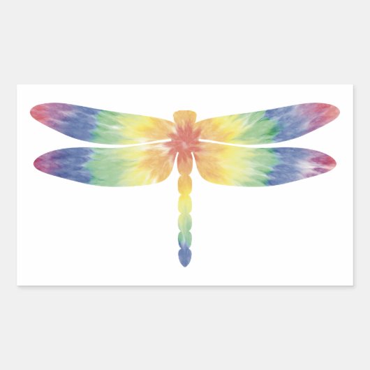 Tie Dye Thick Dragonfly Sticker (Voorkant)