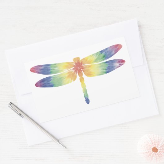 Tie Dye Thick Dragonfly Sticker (Envelop)