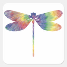 Tie Dye Thin Dragonfly Sticker