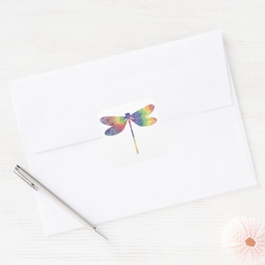 Tie Dye Thin Dragonfly Sticker (Envelop)