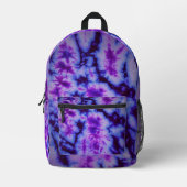 Tie Dye tinten van Paarse & Blauw Bedrukte Rugzak (Voorkant)