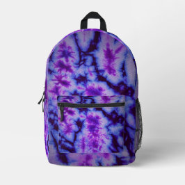 Tie Dye tinten van Paarse & Blauw Bedrukte Rugzak