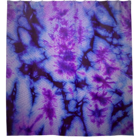 Tie Dye tinten van Paarse & Blauw Douchegordijn (Voorkant)