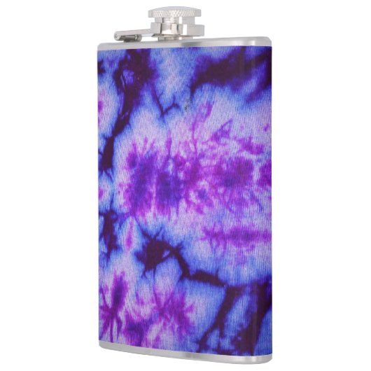 Tie Dye tinten van Paarse & Blauw Heupfles (Links)