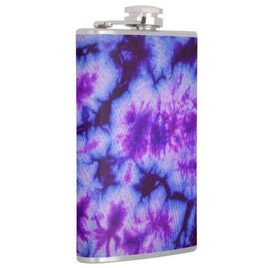 Tie Dye tinten van Paarse & Blauw Heupfles (Rechts)