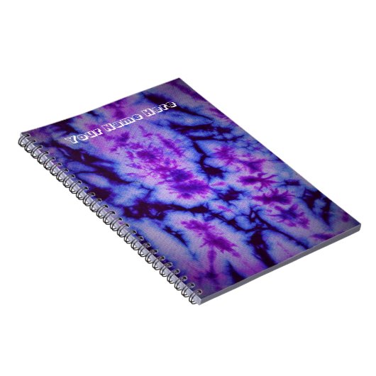 Tie Dye tinten van Paarse & Blauw Notitieboek (Rechterzijde)