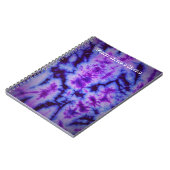 Tie Dye tinten van Paarse & Blauw Notitieboek (Linkerzijde)