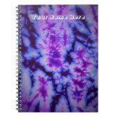 Tie Dye tinten van Paarse & Blauw Notitieboek (Voorkant)