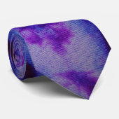 Tie Dye tinten van Paarse & Blauw Stropdas (Opgerold)