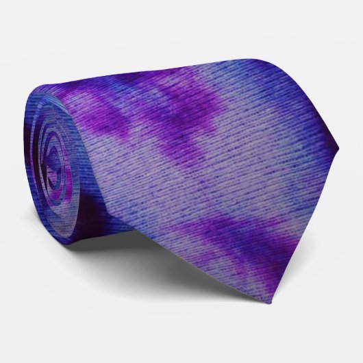 Tie Dye tinten van Paarse & Blauw Stropdas (Opgerold)