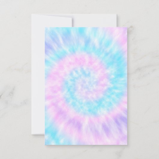 Tie Dye Trampoline Park Verjaardagsuitnodiging Kaart (Achterkant)