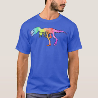 Tie Dye TRe Skeleton Dino, Dinosaur T-shirt