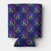 Tie Dye Tribal Turtle Moari Sun Blue Blikjeskoeler (Voorkant)