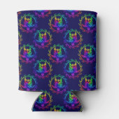 Tie Dye Tribal Turtle Moari Sun Blue Blikjeskoeler (Achterkant)