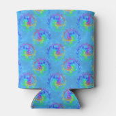 Tie Dye Tribal Turtle Moari Sun Light Blue Blikjeskoeler (Achterkant)