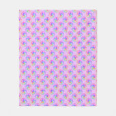 Tie Dye Tribal Turtle Moari Sun Pink Fleece Deken (Voorkant)