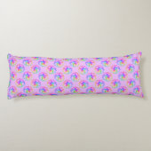Tie Dye Tribal Turtle Moari Sun Pink Lichaamskussen (Achterkant)
