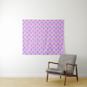 Tie Dye Tribal Turtle Moari Sun Pink Wandkleed (In Situ (horizontaal))