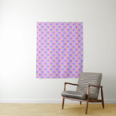 Tie Dye Tribal Turtle Moari Sun Pink Wandkleed (In situ)