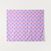 Tie Dye Tribal Turtle Moari Sun Pink Wandkleed (Voorkant (horizontaal))