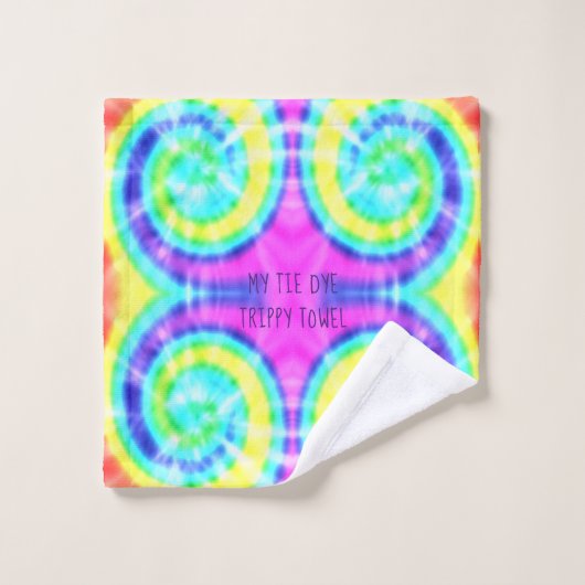 Tie Dye Trippy Hippie Psychedelic Bath-handdoekset Bad Handdoek (Wasdoekje)