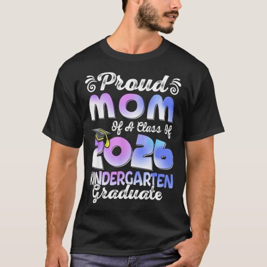 Tie dye trotse moeder van een afgestudeerde van de t-shirt (Voorkant)