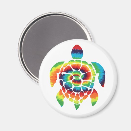 Tie Dye Turtle Magneet (Voorkant / Achterkant)