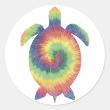 Tie Dye Turtle Sticker