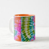 Tie Dye Tweekleurige Koffiemok (Voorkant links)