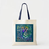 Tie Dye Typografie Kindergarten Onderwijser Kinder Tote Bag (Voorkant)