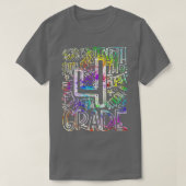 Tie Dye Typografie Vierde graad Leerleraar Kinder T-shirt (Design voorkant)