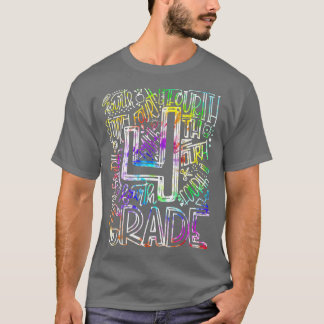 Tie Dye Typografie Vierde graad Leerleraar Kinder T-shirt