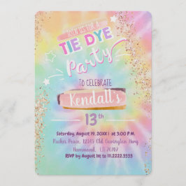 Tie Dye Uitnodiging