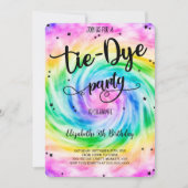 Tie Dye uitnodiging (Voorkant)