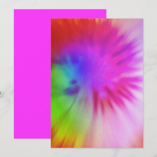 Tie Dye-uitvindingen Kaart (Voorkant / Achterkant)