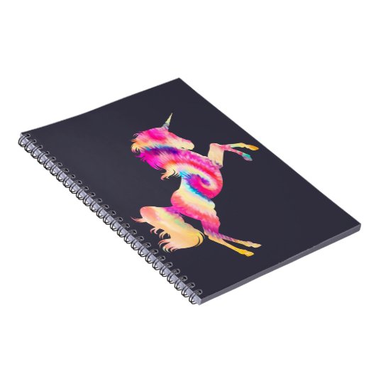 Tie Dye Unicorn Notitieboek (Rechterzijde)